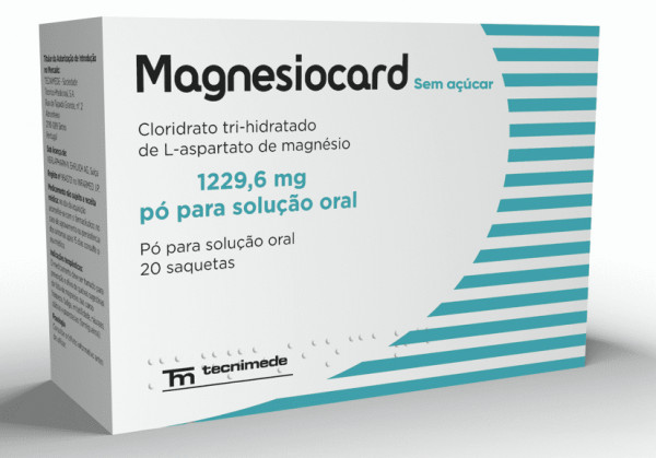 Magnesiocard sem acar , 1229.6 mg 20 Saqueta 4 g Po sol oral
