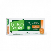 Tantum Verde Laranja-Mel Sem Aucar, 3 mg x 20 pst