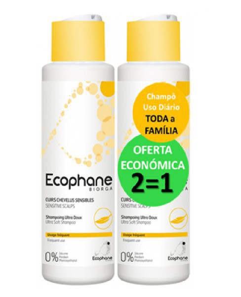 Biorga Ecophane Duo Champô Ultra Suave 2 x 500 ml com Oferta de 2ª Embalagem