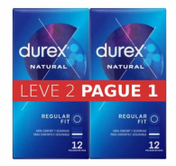 Durex Natural Regular Fit Preservativos 12 unidades x 2