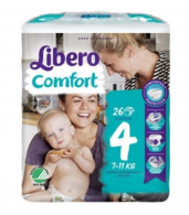 Libero Comfort 4 Fraldas 7-11kg X26